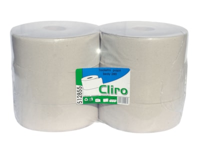 Papír toaletní Jumbo 1vrstvý šedý role 28cm bal.6 ks 010111