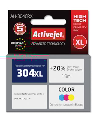 Cartridge HP N9K07AE č.304XL color (18ml, 360str.) ActiveJet AH-304CRX