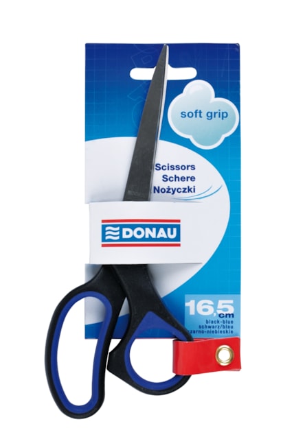 Nůžky na papír 16,5cm (6") DONAU měkčené držení