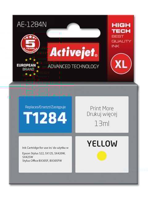 Cartridge EPSON T1284 yellow ( 13 ml) ActiveJet AE-1284N
