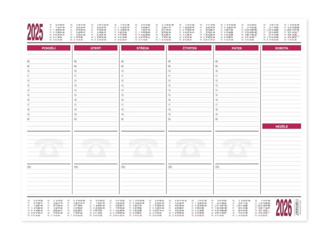 Podložka A2 plánovací na stůl BOBO, 30 listů