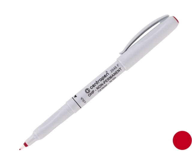 Popisovač Centropen 2646 F (0,6mm) OHP nonpermanent červený