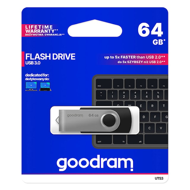 USB flash disk 64 GB Goodram, 3.0, UTS3, černá