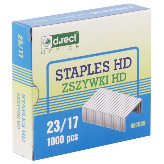 Drátky do sešívačky 23/17 1000ks ocelové D.RECT - doprodej 5 balení