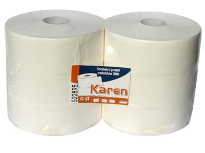 Papír toaletní Jumbo 2vrstvý bílý role 28cm  bal.6 ks