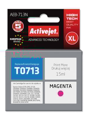 Cartridge EPSON T0713 magenta (15 ml) ActiveJet (T0893) AEB-713N
