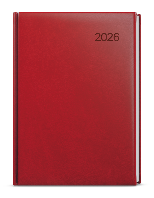 Diář A5 denní David, Vivella, bordó, 2026