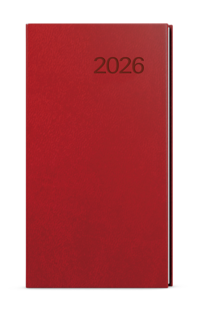 Diář kapesní týdenní Jakub, vivella, bordó,  2026