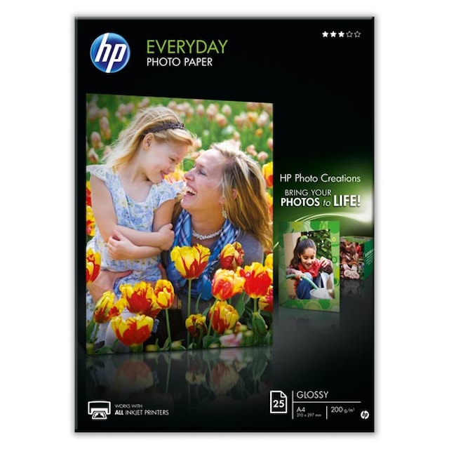 Fotopapír HP Everyday Photo Paper Semi-Glossy 200g/m2, A4, bal. 25ks, Q5451A
