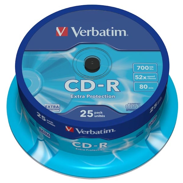 CD-R 700MB Verbatim DL EPS 52x spindl 25 ks, cena za bal.