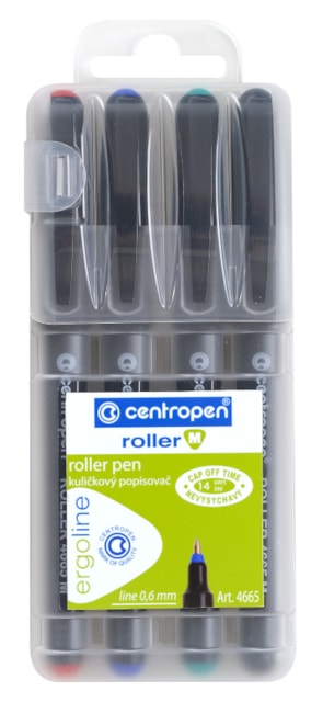 Roller Centropen 4665/4 sada 4 barev - doprodej 4 balení