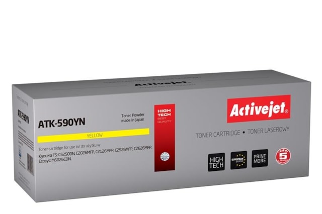 Toner Mita Kyocera TK-590Y yellow pro FS C2026 (5.000 str.) ActiveJet New 100% ATK-590YN