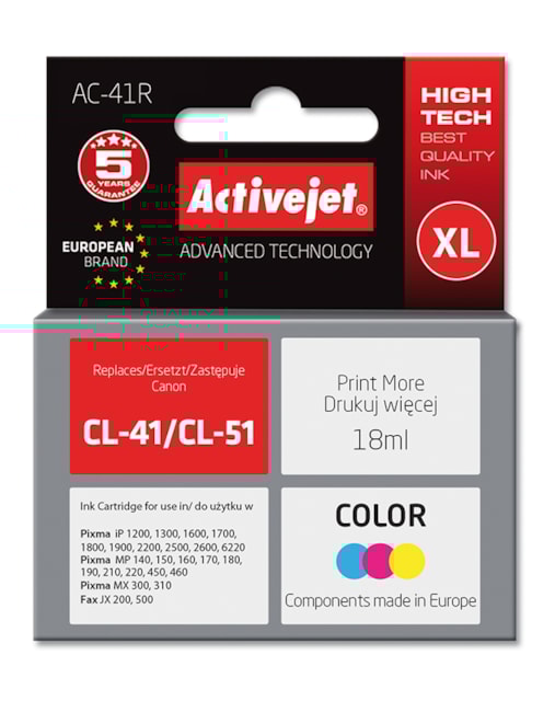 Cartridge Canon CL-41/CL-51 color (18ml) ActiveJet AC-41R