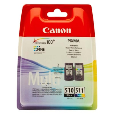 Cartridge Canon PG-510BK/CL-511 black + color (9ml+9ml) orig.