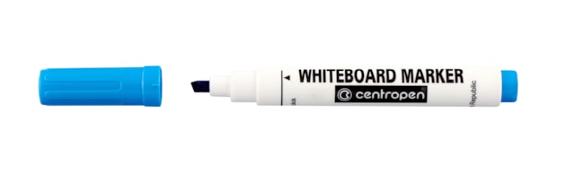 Značkovač Centropen 8569 stíratelný, seříznutý hrot, modrý