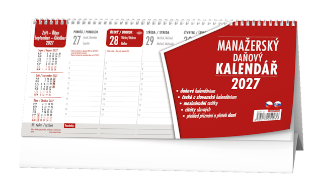 Kalendář stolní Manažerský (daně), 2027