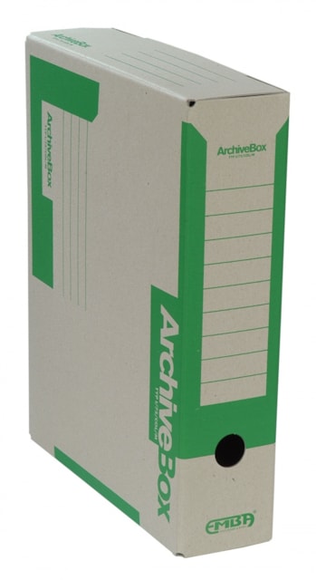 Krabice archivní EMBA A4  75mm zelená