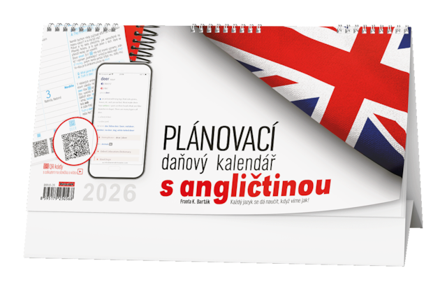 Kalendář stolní Plánovací daňový s angličtinou 2026
