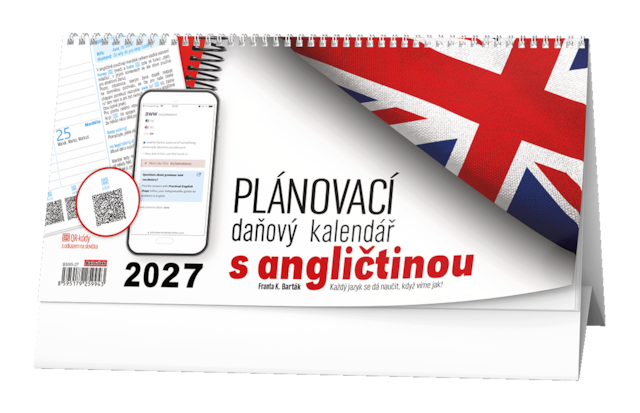 Kalendář stolní Daňový Plánovací s angličtinou 2027