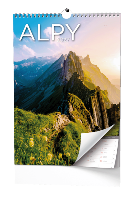 Kalendář nástěnný Alpy, 2027