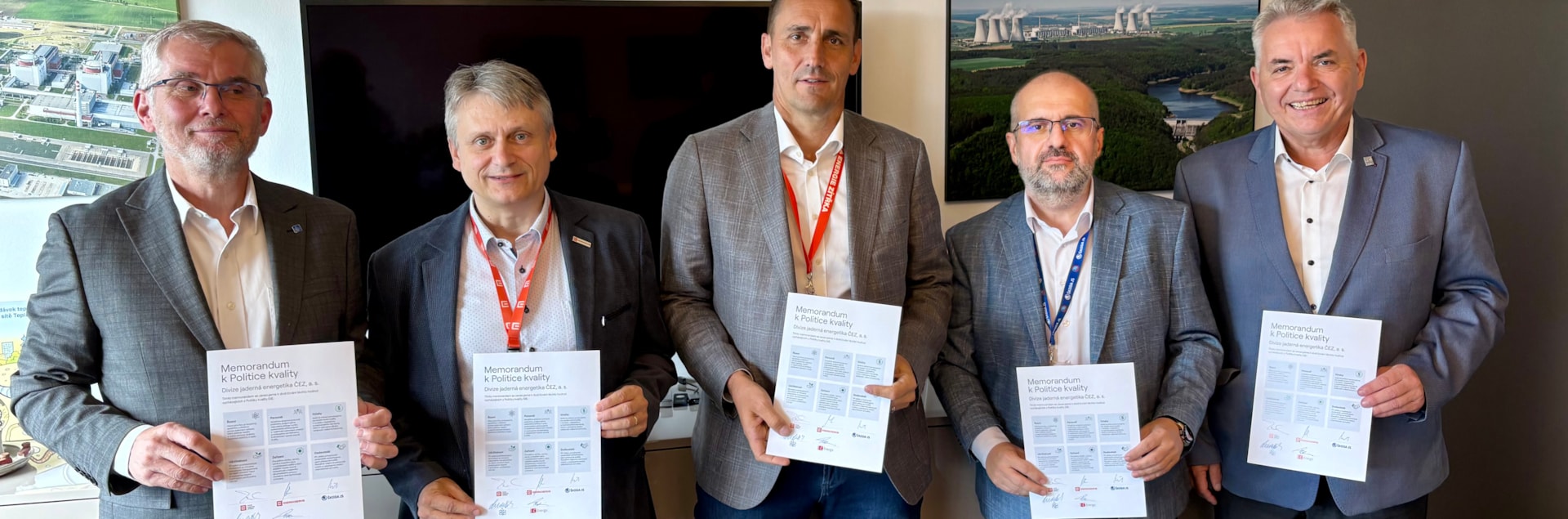 Podpis Memoranda k Politice kvality Divize jaderná energetika ČEZ