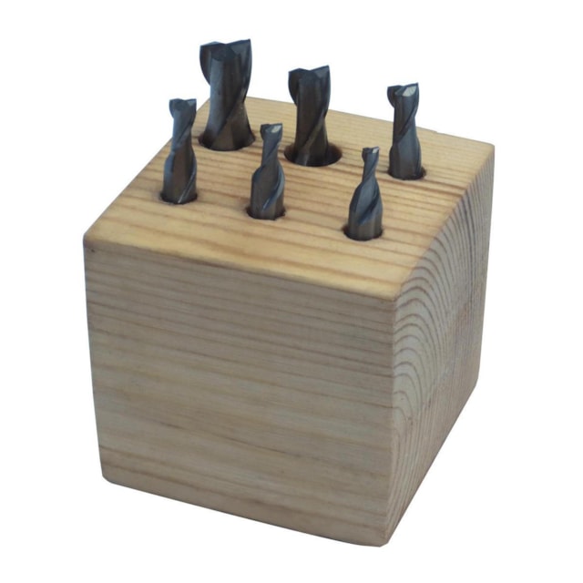 Sada stopkových fréz, 2 břity, 6ks/3-10 mm Holzmann FFS6