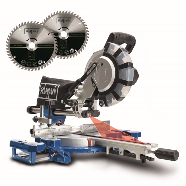 Scheppach HM 254 pokosová pila s potahem a laserem + 2. kotouč