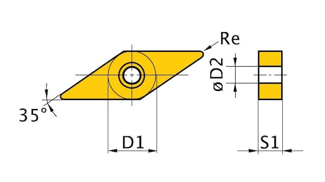 Břitové destičky V/35°, 5 ks