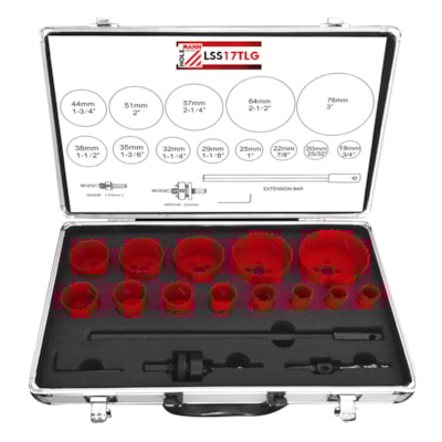 Vykružovací vrtáky SET 19-76mm HSS Holzmann LSS17TLG