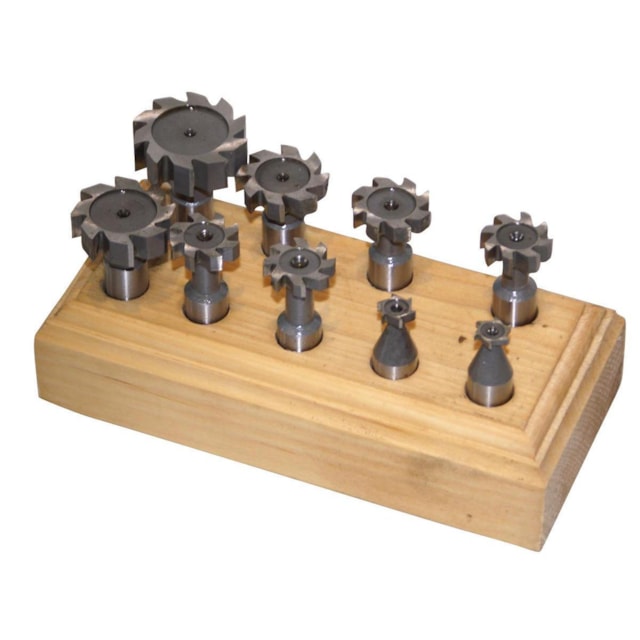 Sada fréz pro drážky úsečkových per HSS, 9ks Holzmann TNF9TLG