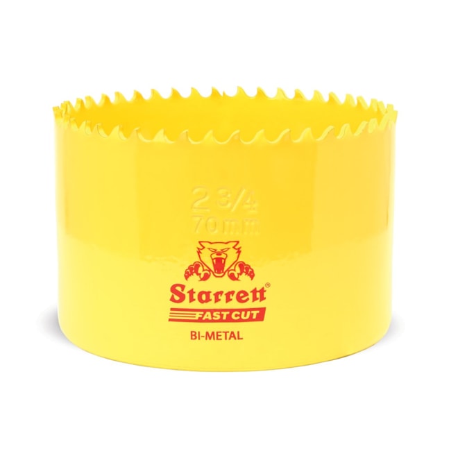 STARRETT Vykružovací vrták korunkový HSS 70mm, bimetalová děrovka - novinka FAST CUT!