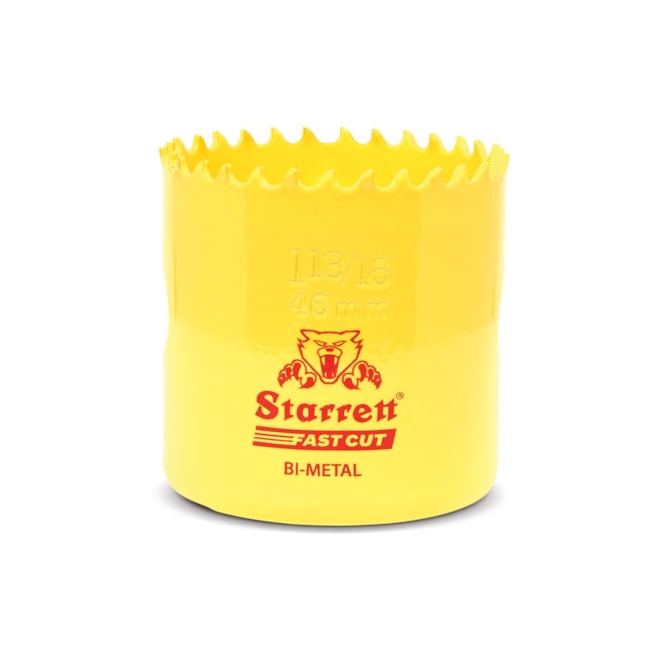 STARRETT Vykružovací vrták korunkový HSS 46mm, bimetalová děrovka - novinka FAST CUT!