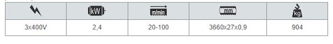 Pegas pásová pila na kov 300x320 A-CNC-R paramtery