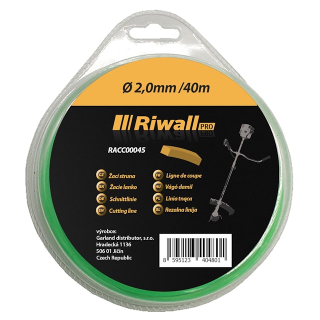 Riwall PRO Žací struna 2mm / 40m ( čtvercový průřez )