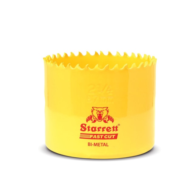 STARRETT Vykružovací vrták korunkový HSS 57mm, bimetalová děrovka - novinka FAST CUT!