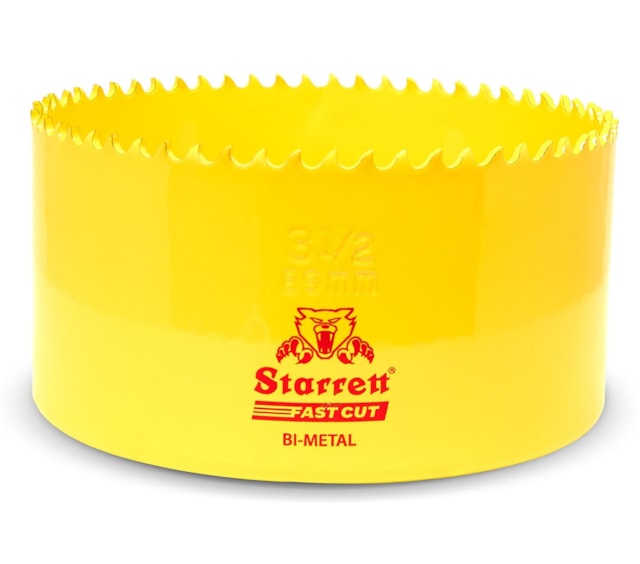 STARRETT Vykružovací vrták korunkový HSS 89mm, bimetalová děrovka - novinka FAST CUT!