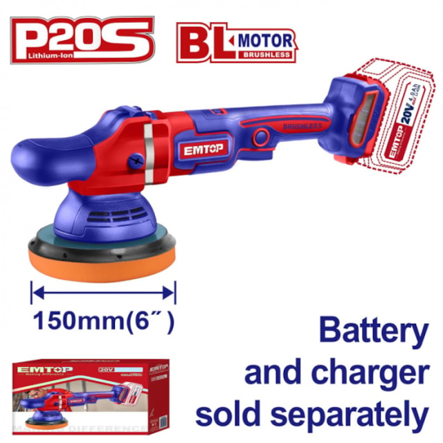 Aku leštička 20V 150mm solo