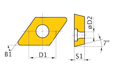 Břitové destičky D/55°, 5 ks