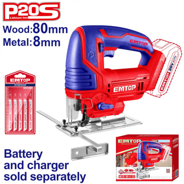 Aku přímočará pila 20V 80mm solo