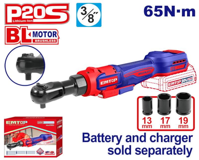 Aku ráčna 20V 65Nm 3/8" solo