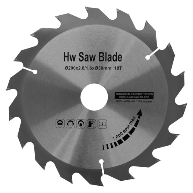 TCT pilový kotouč 200x2,8/1,6x30, Z18 Holzmann KSB20028Z18