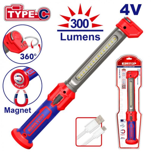 Aku pracovní LED svítilna 300lm