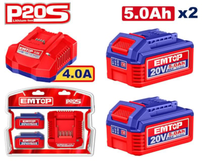 SADA 20V nabíječka 4.0A + akumulátor 2x 5.0Ah