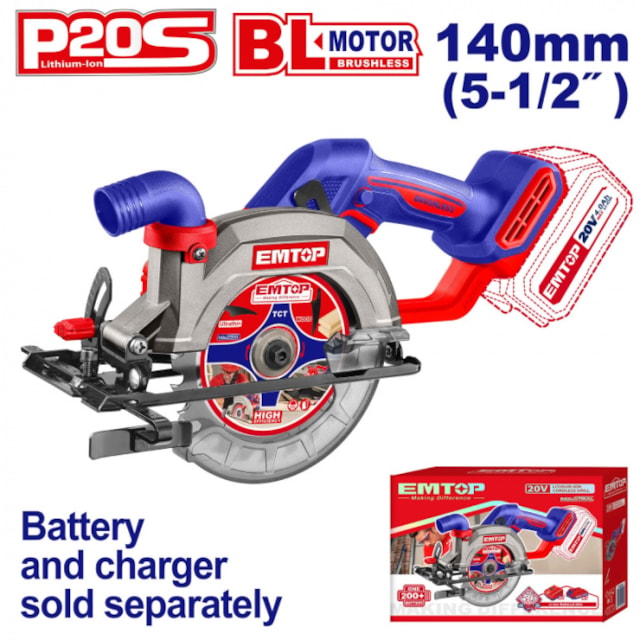 Aku ponorná okružní pila 20V 140mm solo