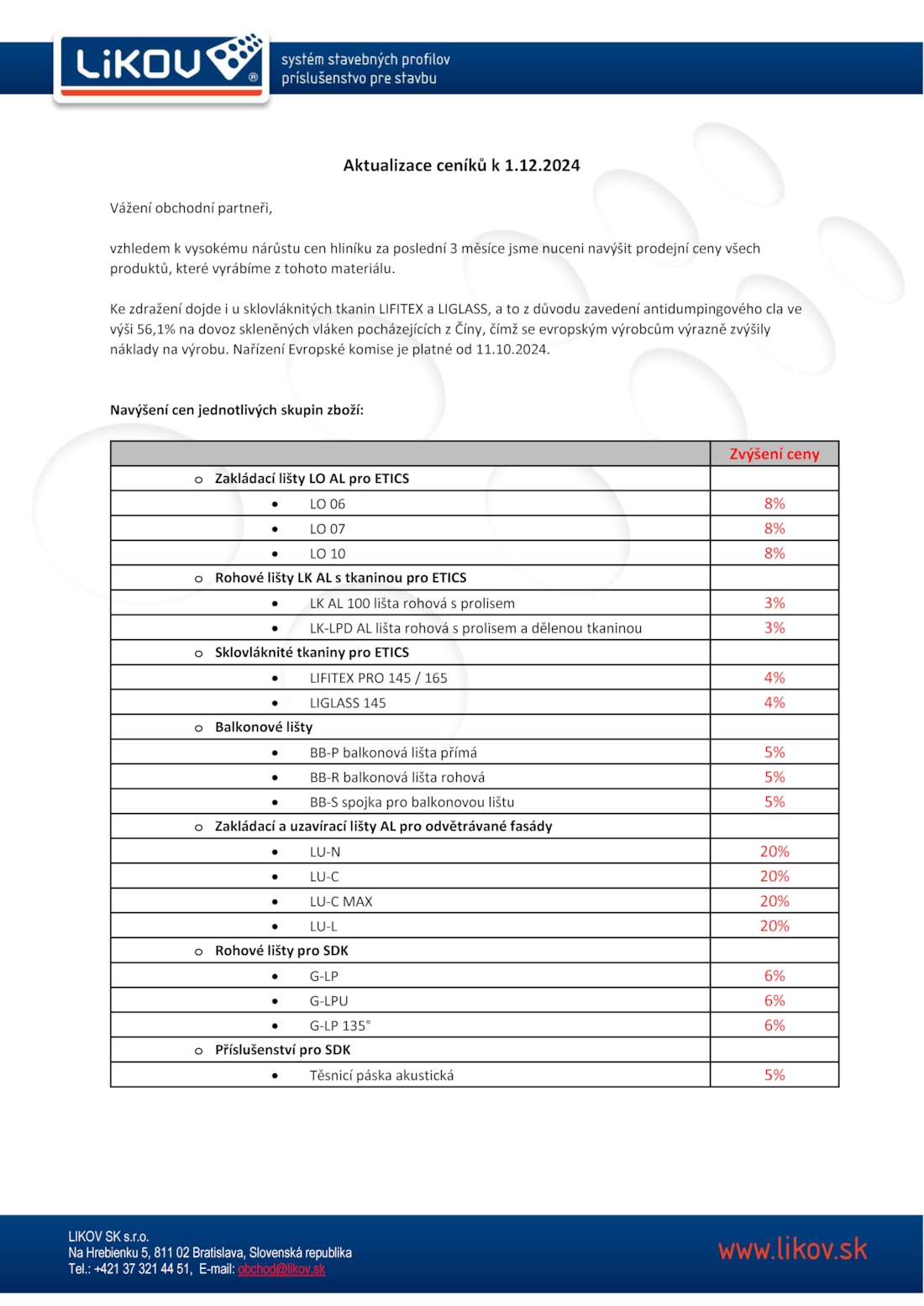 LIKOV SK - oznámení o aktualizaci ceníků od 1.12.2024_Stránka_1