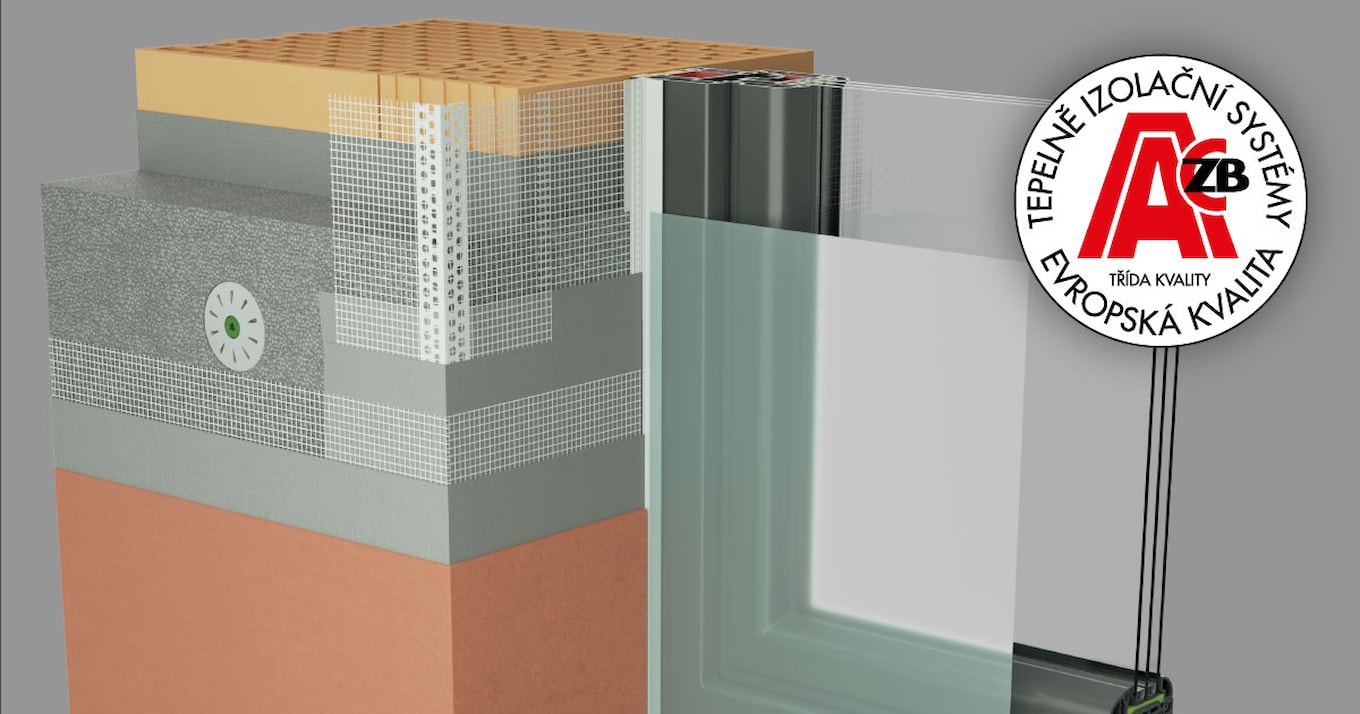 Kvalitativní třída A pro vnější tepelně izolační kontaktní systém ETICS