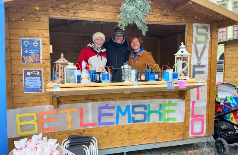 Betlémské světlo v Kroměříži 18.12.2023