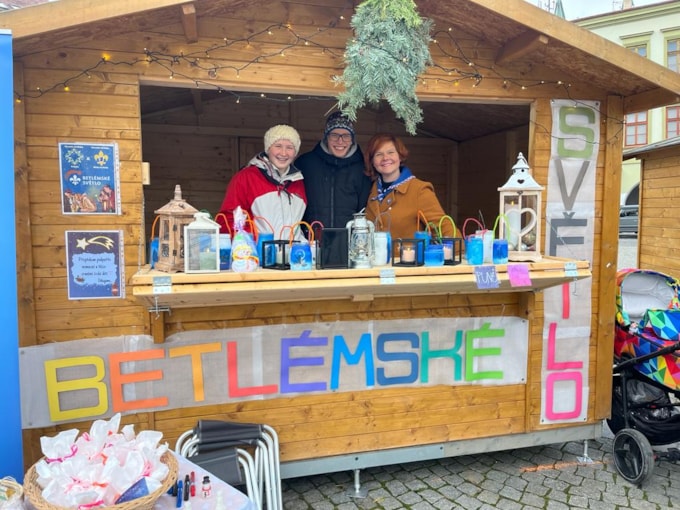 Betlémské světlo v Kroměříži 18.12.2023