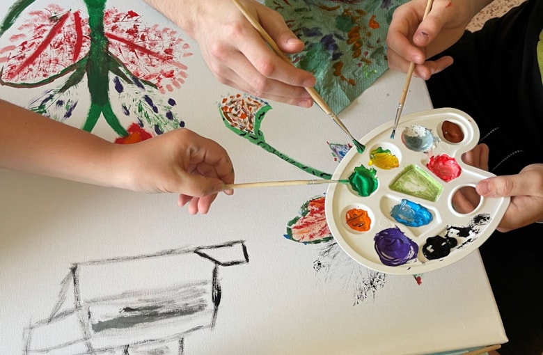 Malování s dětmi v Dětské nemocnici FN Brno