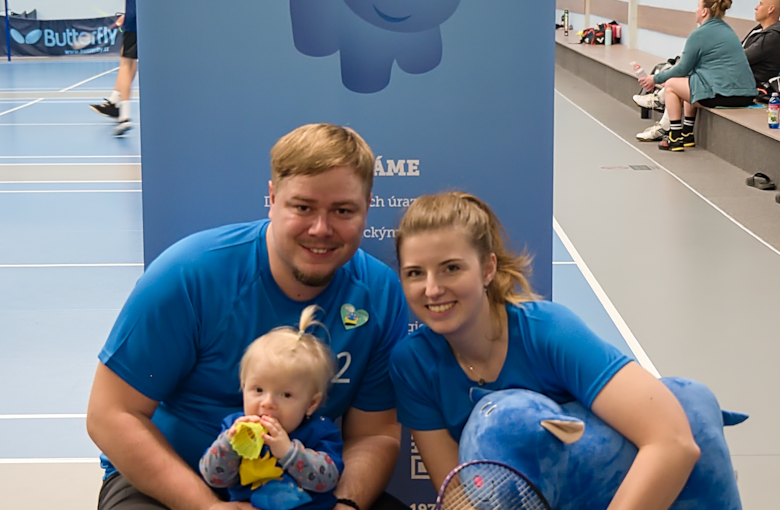 Charitativní badmintonový turnaj Modrého hrocha pro Jenu